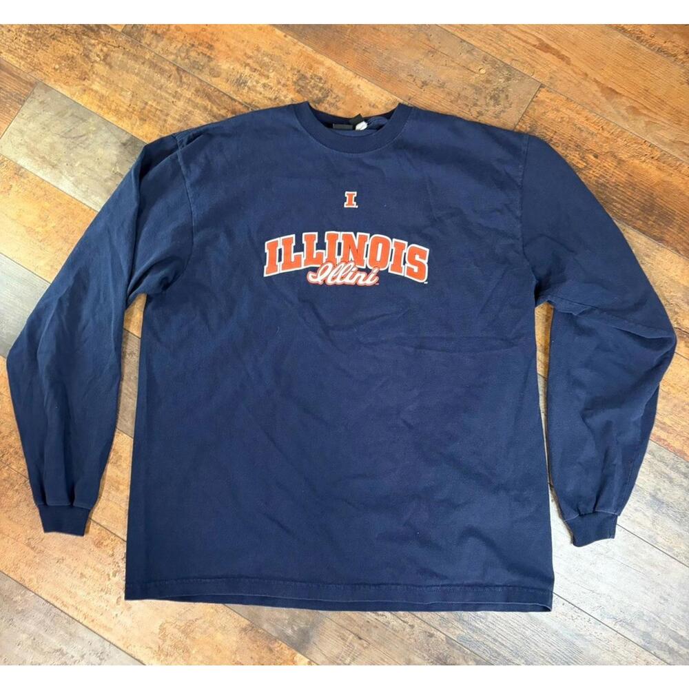 University ILLINOIS FIGHTING ILLINI Long‎ Sleeve T-Shirt  XL